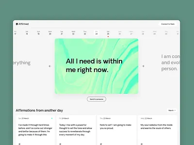 Affirmation and positivity tool affirmations design positivity web design