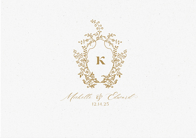 Elegant Gold Wedding Logo Design Template bespoke wedding logo custom monogram custom wedding logo design illustration logo luxury logo luxury wedding logo wedding logo wedding monogram