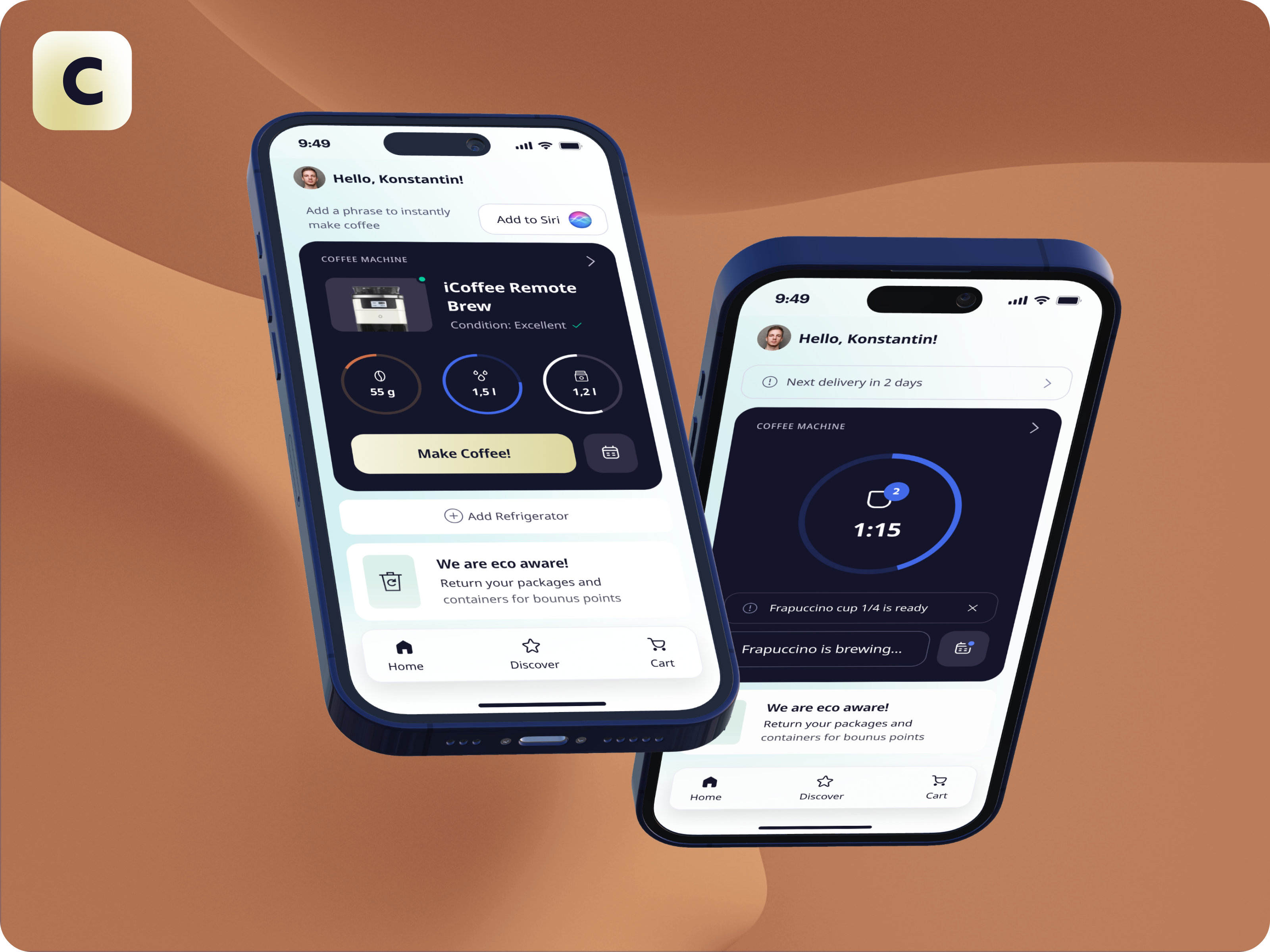 cocoa.tech ai app coffee ui