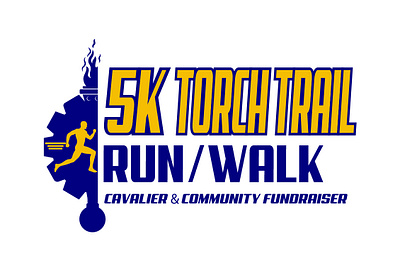 5K TORCH TRAIL RUN / WALK Logo Design logo design logofolio vector