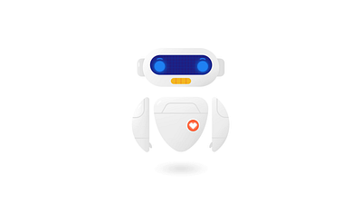 Chatbot Animation - Excited animation character chatbot illustration spot illustration vector