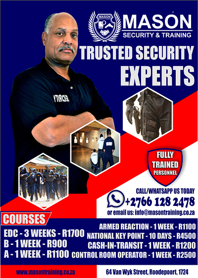 Mason Security Training Flyer/Pamphlet Design branding design graphic design