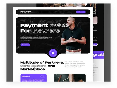 Infinyty - Secure Payment Solution bank branding design exploration it landing page landingpage money pay payment security technology transfer ui uidesign user interface
