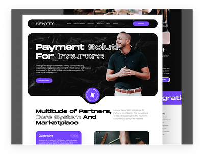 Infinyty - Secure Payment Solution bank branding design exploration it landing page landingpage money pay payment security technology transfer ui uidesign user interface