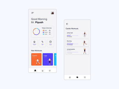 Fitness Tracking App | UI Design 3d android design animation app appdesign branding design graphic design illustration ios design logo motion graphics ui uiux design ux vector webdesign