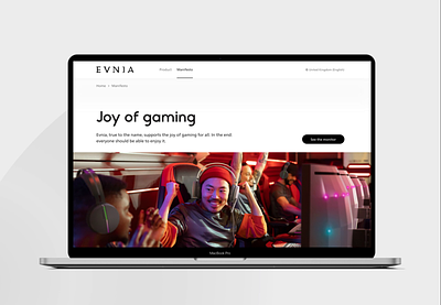Evnia - Manifesto page about aftereffects animation branding design figma monitor product ui userinterface ux video web webdesign website websitedesign