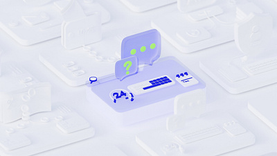 3D Support 3d blender branding design illustration support ui