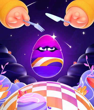 Easter egg🍴🥚 3d blender color cycles design illustration light texture