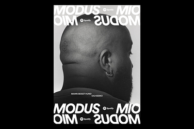 Spotify Modus Mio all caps artists brand identity branding design hip hop lockup logo minimalistic modus mio music spotify typography