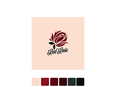 Red Rose logo app branding design flower store flowers graphic design illustration logo motion graphics red rose logo rose typography ui vector