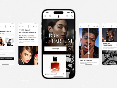 YSL Beauty's Mobile Adaptation Design adaptive app design beauty branding e commerce product design responsive ui web design