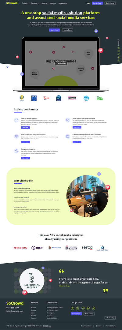 Website Landing Page