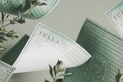Tulla Branding Identity - Printed Collateral brand design branding business collateral coaching fort worth grain green illustration logo plant print therapy visual identity