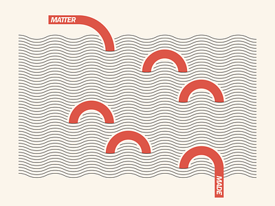 Matter Made Dynamic Logo brand branding dynamic editorial fluid graphic design identity illustration logo mark minimal outline simple snake waves
