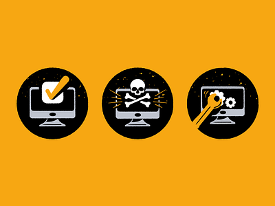 Keep your old computer running (AARP Bulletin) computer death fix icon illustration screen skull