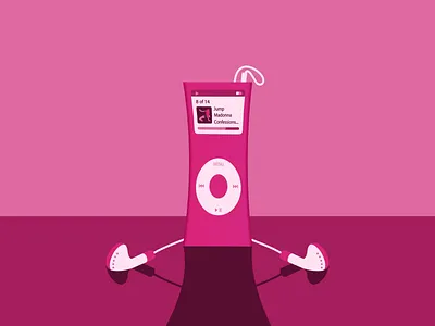 Jump! animation bounce bouncy cartoon character animation character design comic duik filippo marchetti ipod limber monochromatic motion design orange wedge pink red rubberhose smear squash streatch