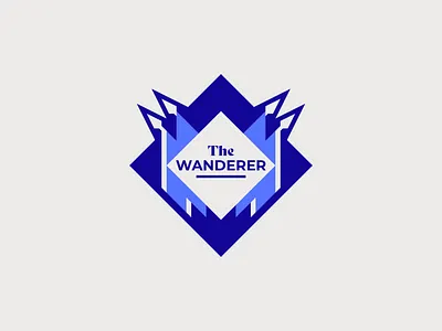 The Wanderer branding design flat graphic heraldry illustration illustrator knight logo minimal vector