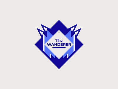 The Wanderer branding design flat graphic heraldry illustration illustrator knight logo minimal vector
