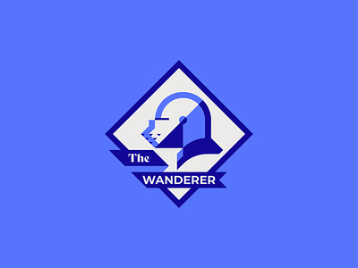 The Wanderer branding design flat graphic helm heraldry illustration illustrator knight logo minimal vector