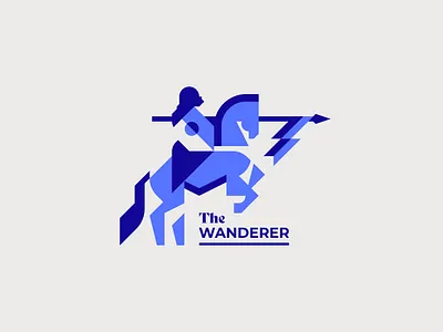 The Wanderer branding design flat graphic helm heraldry illustration illustrator knight logo minimal vector