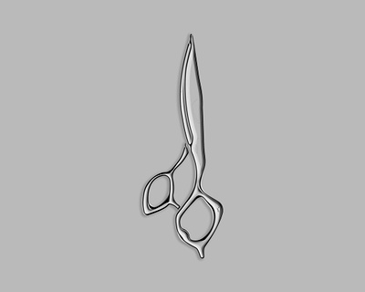 Chrome Scissor accessories chrome design illustration metal productdesign scissor