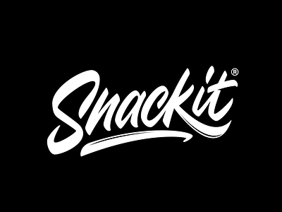Snack It calligraphy font lettering logo logotype typography vector
