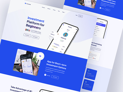 Innovate - Web Investment Platform clean finance fintech homepage investing investment landing page market minimalist stock market trading uiux web website