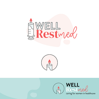 Well RestMed branding logo logo design medical medical logo nursing nursing logo self care logo subscription box syringe logo
