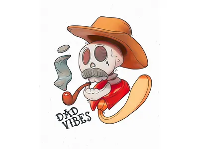 dad vibes 2d 2d3d mix 3d animation c4d design graphic design illustration motion graphics old school tattoo oriental tattoo procreate redshift skull tattoo test