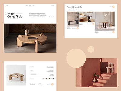 Product Page - Furniture Website card product concept design e commerce online store ui user interface ux webdesign website