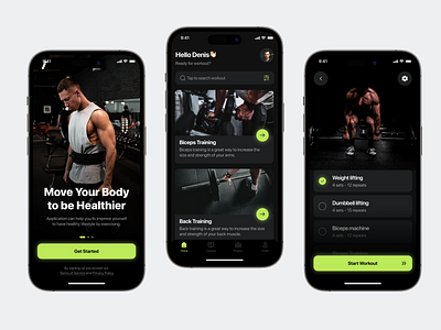 Workout Planner application crossfit design fitness gym app health interface mobile planner running sport sport app training ui uiux workout app