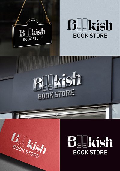 Bookish logo book book shop design logo