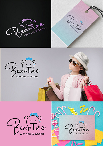 logo brand of children's clothing child design logo shop