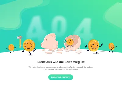 404 Page 404 404 page bank ccl clever code lab coin coins error error page pig piggy bank