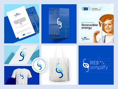 Logo design for European commission project: RES simplify blue brands branding graphic design logo logodesign