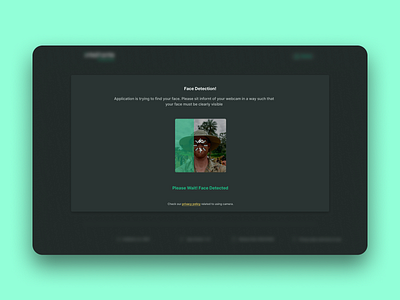 Face detection web app screen face detection figma figmadesign minimal saas ui ux web app webdesign