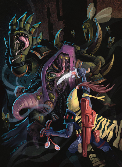 Warhammer Narrative Illustrations digital art fantasy illustration procreate sci fi warhammer warhammer 40k warhammer age of sigmar