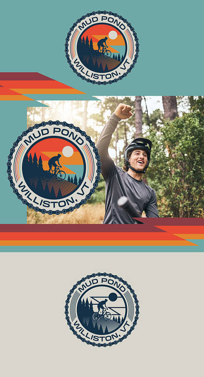 Mountain Bike Trail Badge badge branding design graphic design illustration logo vector
