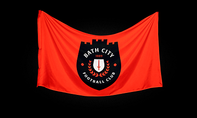 Bath City FC Flag badge branding crest design football logo modern soccer sports
