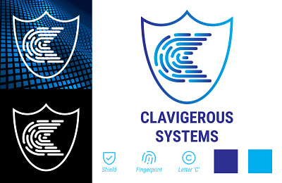 Clavigerous Systems Logo Design brand brand identity branding company corp corporate cybersecurity infosec it logo
