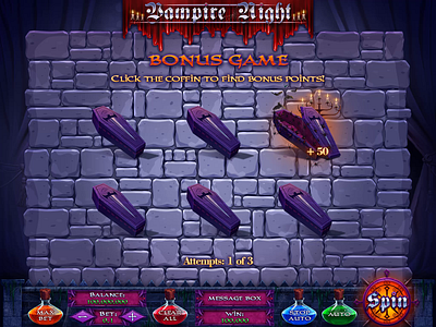 Bonus Round animation for the online slot game "Vampire Night" animation art animation design bonus animation bonus game bonus round gambling gambling art gambling design game animation game art game design graphic design slot animation slot art slot design slot game slot game design vampire slot vampire themed