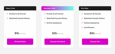 Subscription Plans UI Design plans subscription ui uiux ux