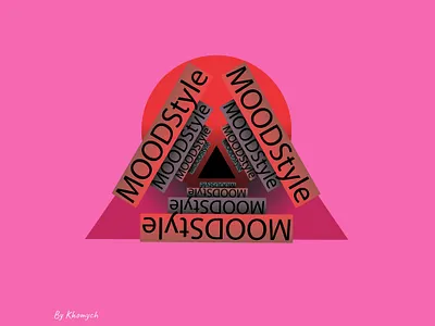 Abstract vector graphics with writing 2023 a painting for the wall abstract abstract illustration bright colors colorful picture colors that match design graphic design illustration imagination pink background popular colors red sun rose red palettes scorching sun stylish mood trends triangles vector