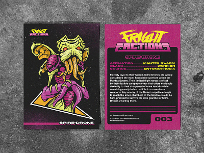 Fright Factions Spire-Drone Print alien insect postcard sci fi space trading card