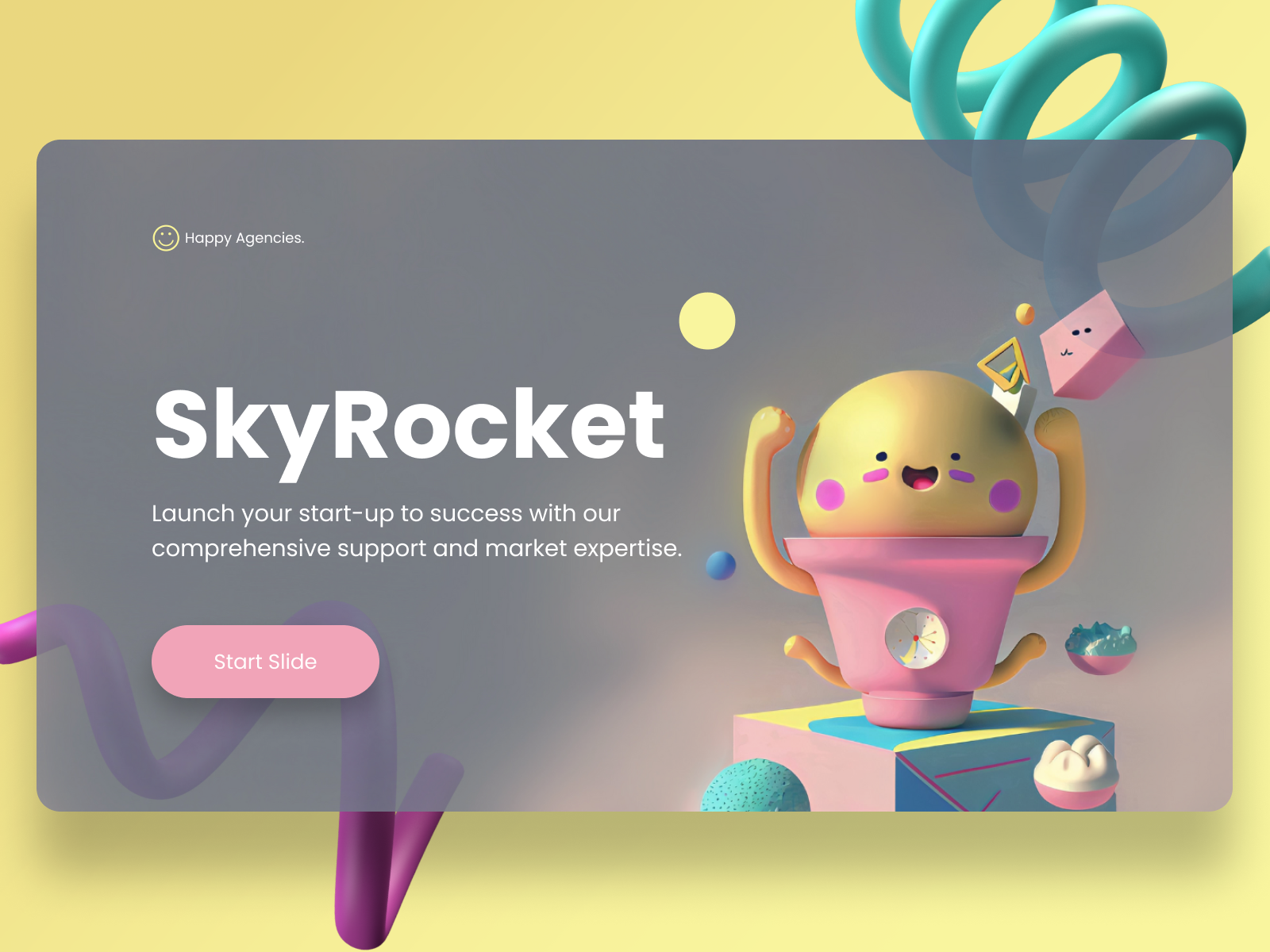 StartUp 3d app branding design illustration landing page landing page design landing page ui startup unbounce web design