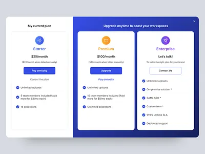 Pricing Plans SaaS UI Design application concept design figma plan price saas ui uiux design ux