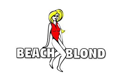 Blonde on the Beach BLOND art bay watch beach bikini blond blonde concept cover design girl illustration life guard logo poster print sexy summer swimwear vacation vector