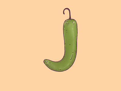 36 Days of Type: Jalapeño 36 days of type art chile chili design drawing green illustration j jalapeño mexican food mexico