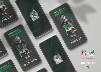 United States vs Mexico April 19 creative design football graphic design marketing soccer social