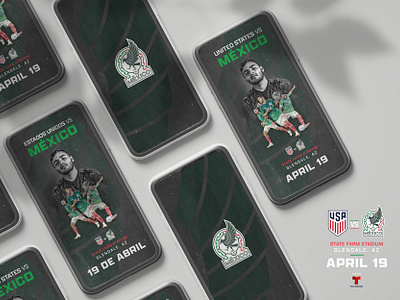 United States vs Mexico April 19 creative design football graphic design marketing soccer social